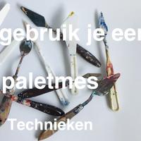 schilderen met paletmes en pasta en gel