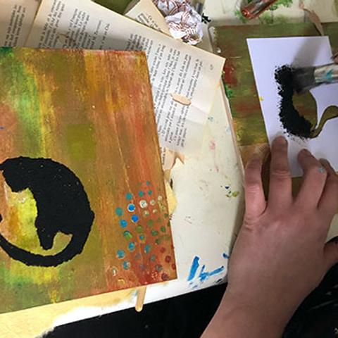 Workshop Mixed media 'Katten'
