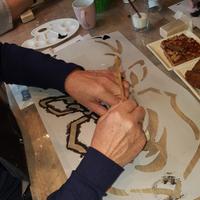Workshop steigerhoutuen wandbord + kerstboom