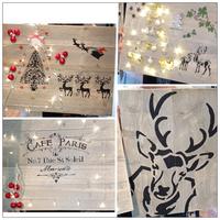 Workshop steigerhoutuen wandbord + kerstboom