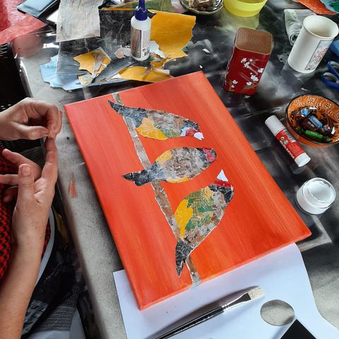 Workshop Collage schilderen met papier