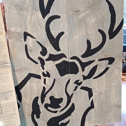 Workshop Steigerhouten schilderij Hert