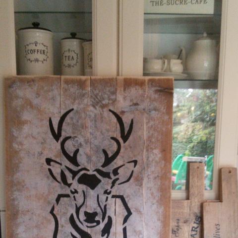 Workshop Steigerhouten schilderij Hert