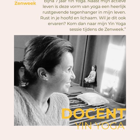 Yin yoga - Zenweek De Buitenkamer