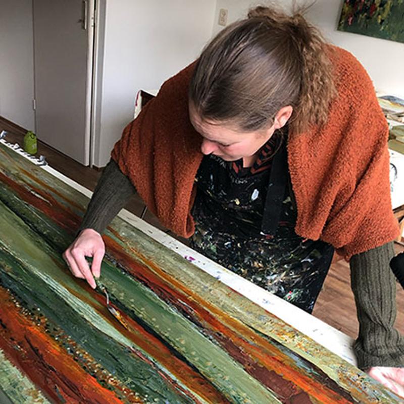 Workshop ‘abstract schilderen’ – werken met paletmes — foto 2