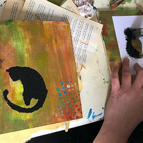 Workshop Mixed media 'Katten'