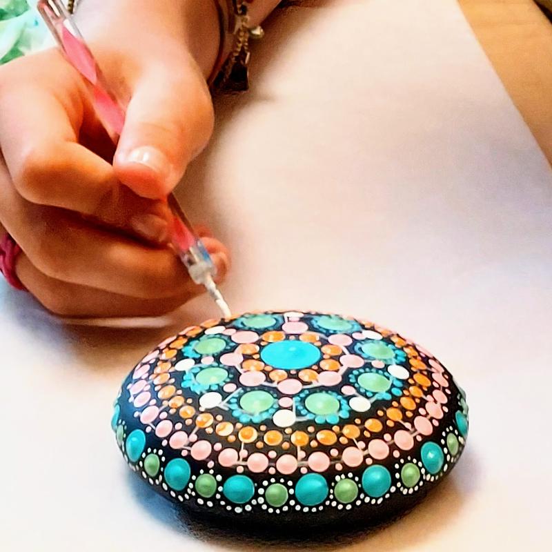 Steen of Theelicht  Dotpainten — foto 3