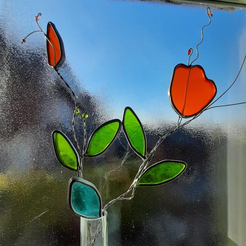 Workshop glazen bloemen in het lood — foto 3