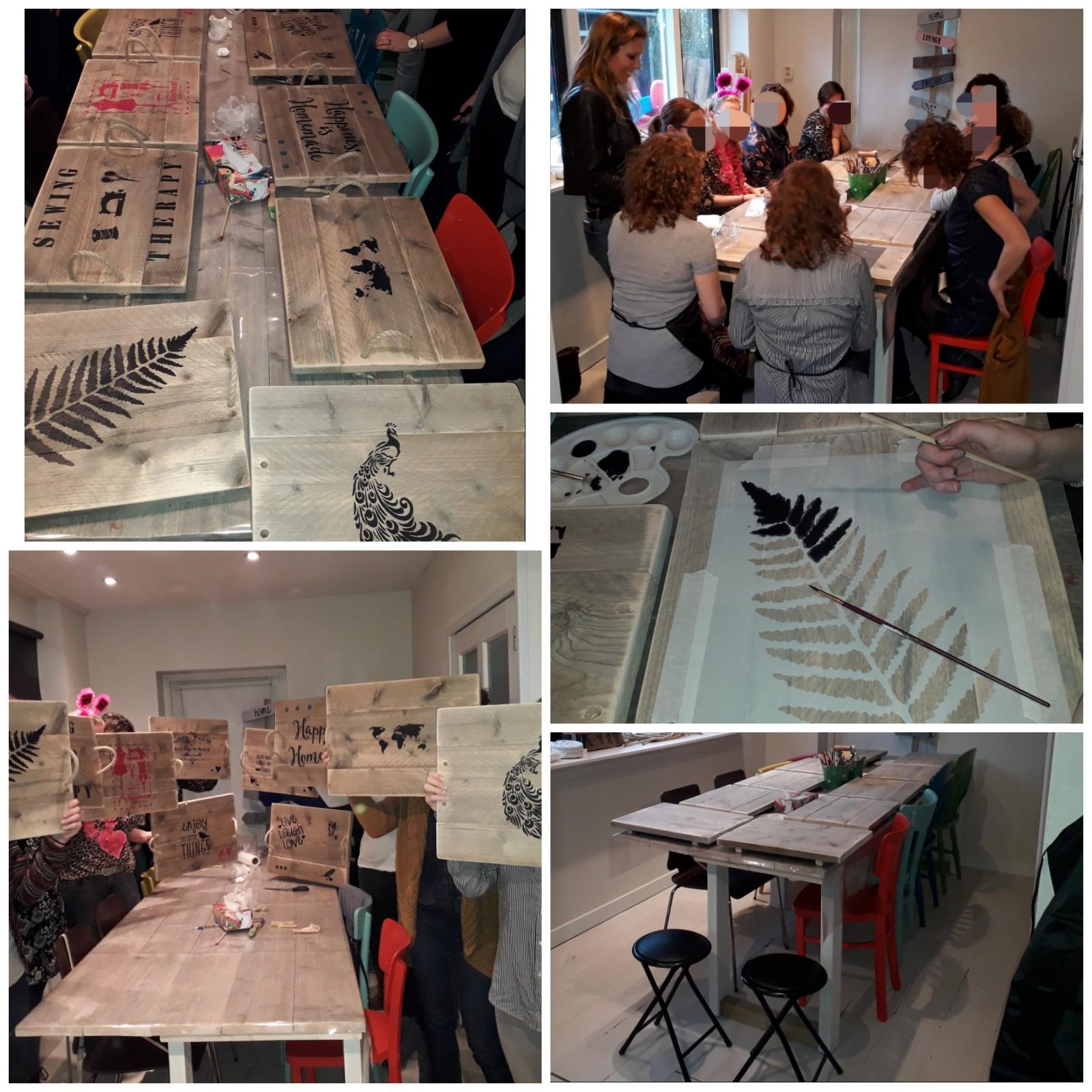 Workshop steigerhouten koffieplateau — foto 1