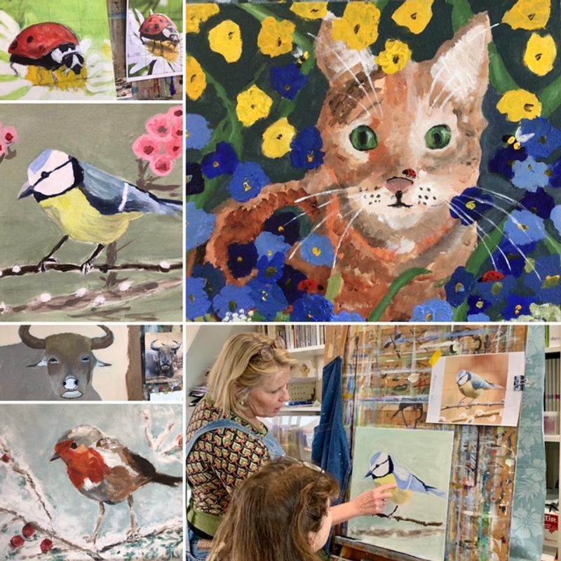 dieren/vogels schilderen voor beginners