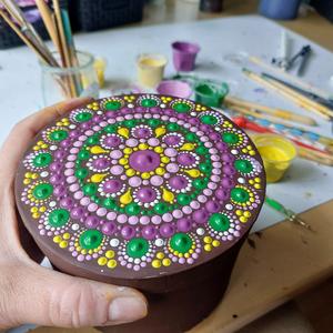 Doosje Dotpainten Herfstworkshop Alkmaar