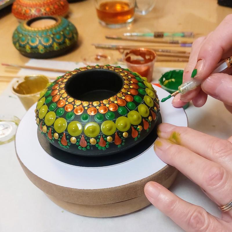 Steen of Theelicht  Dotpainten — foto 10