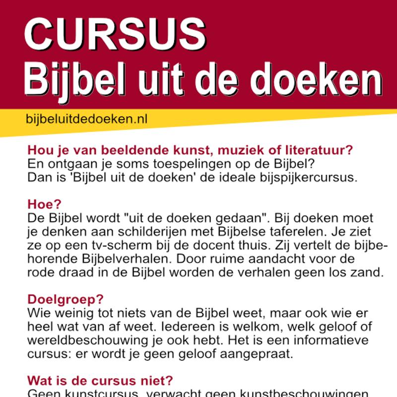 Cursus Bijbel uit de doeken — foto 3