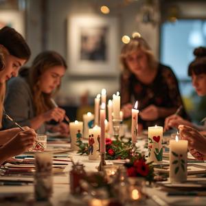 Workshop kaarsen beschilderen