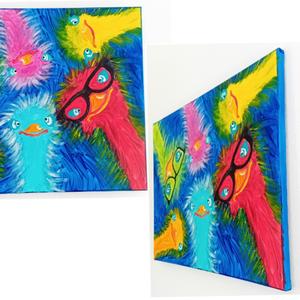 Workshop struisvogels schilderen