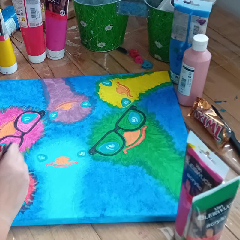 Workshop struisvogels schilderen — foto 5
