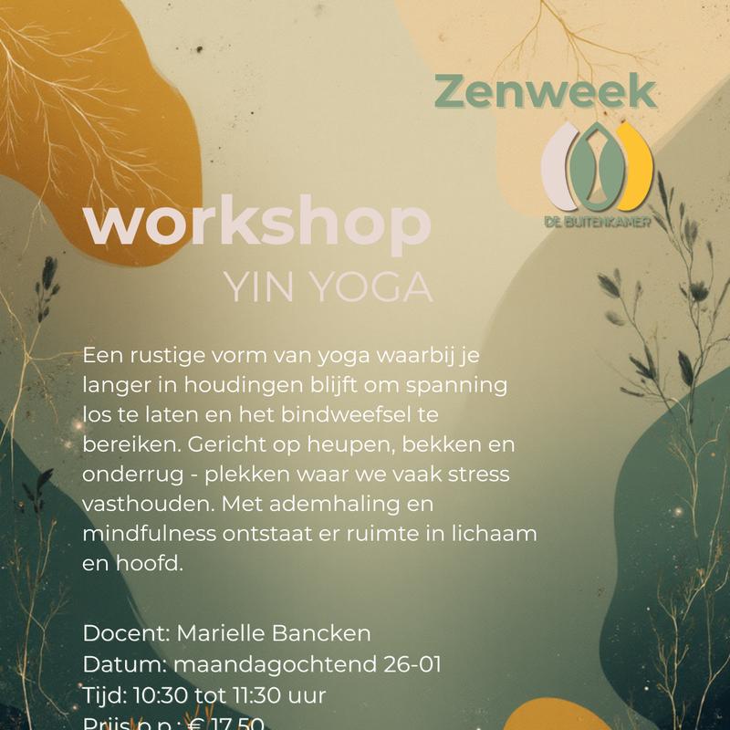 Yin yoga - Zenweek De Buitenkamer — foto 2
