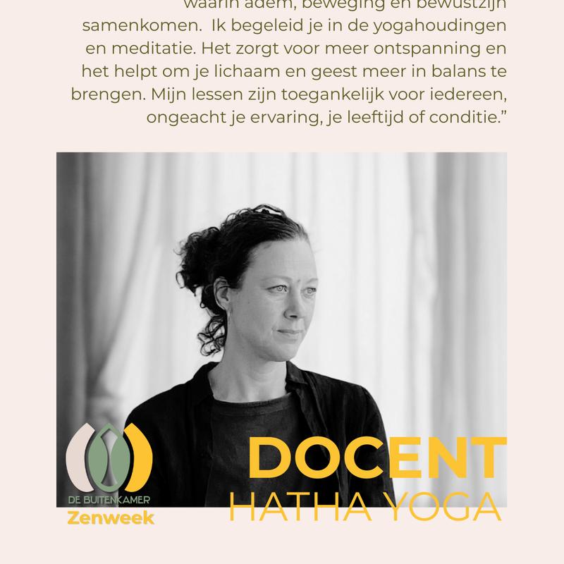 Hatha yoga - Zenweek De Buitenkamer