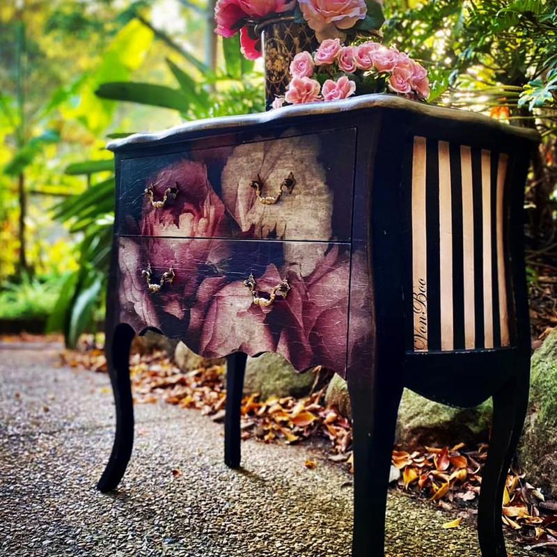 Decoupage op meubels en krijtverf