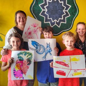 RISO (kerst)kaarten Workshop Huizen