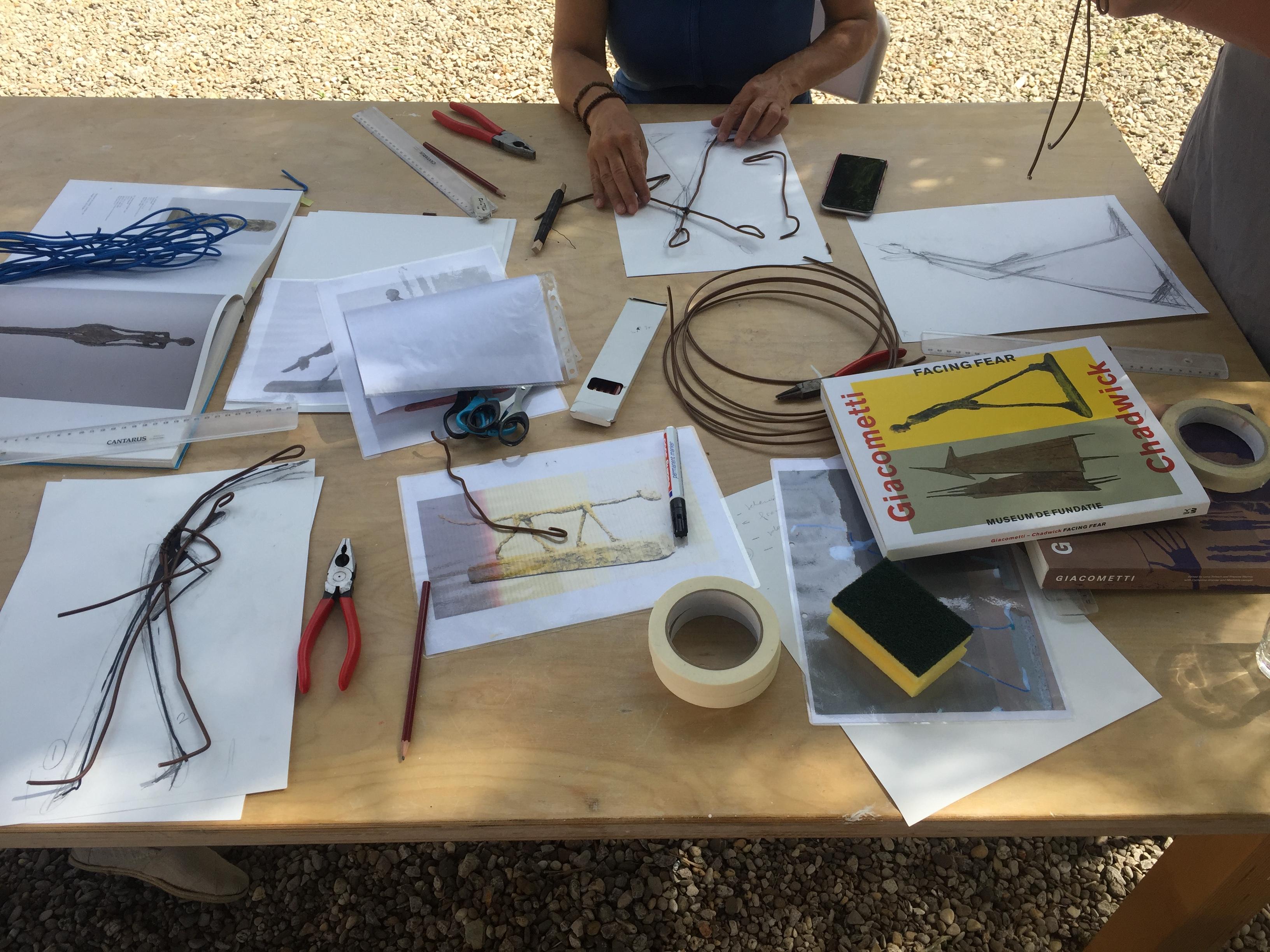 Boetseerworkshop Giacometti; draad&gips — foto 6