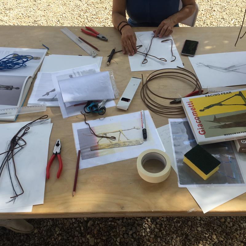 Boetseerworkshop Giacometti; draad&gips — foto 6