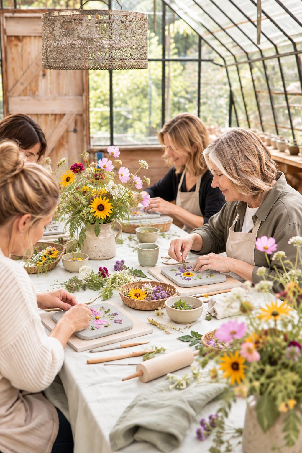 Workshop bloemen plukken & tegel maken  — foto 5