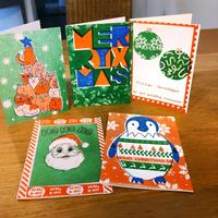 RISO (kerst)kaarten Workshop Huizen