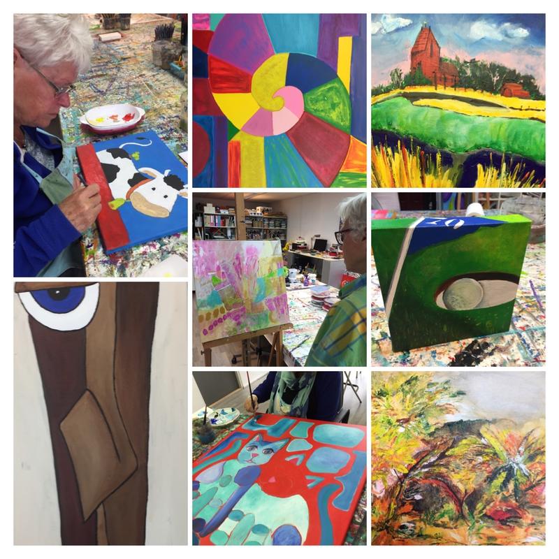 Workshops kleurrijk schilderen met acrylverf, art-journal of collage maken. — foto 3