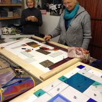 Glas in lood bij theetuin & atelier the twins