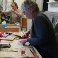 Glas in lood bij theetuin & atelier the twins