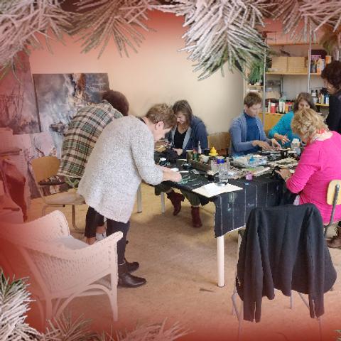 Kunst-kerstkaarten maken!