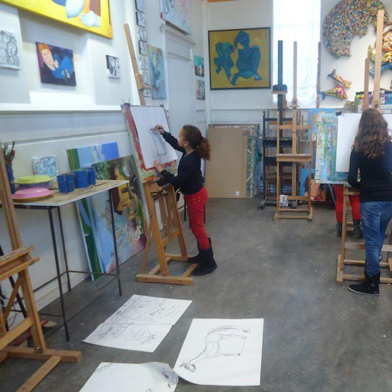 Het kinderatteljee, de kinderfeestjes zijn er weer;-), schilderen met je verjaardags-gasten — foto 2