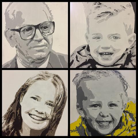 Portret schilderen op hout