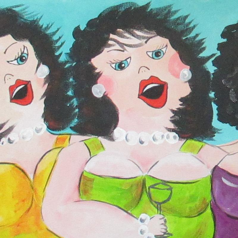 Dikke dames schilderen — foto 7