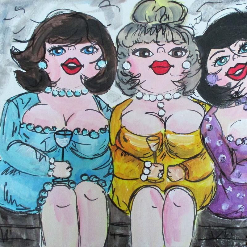Dikke dames schilderen — foto 8