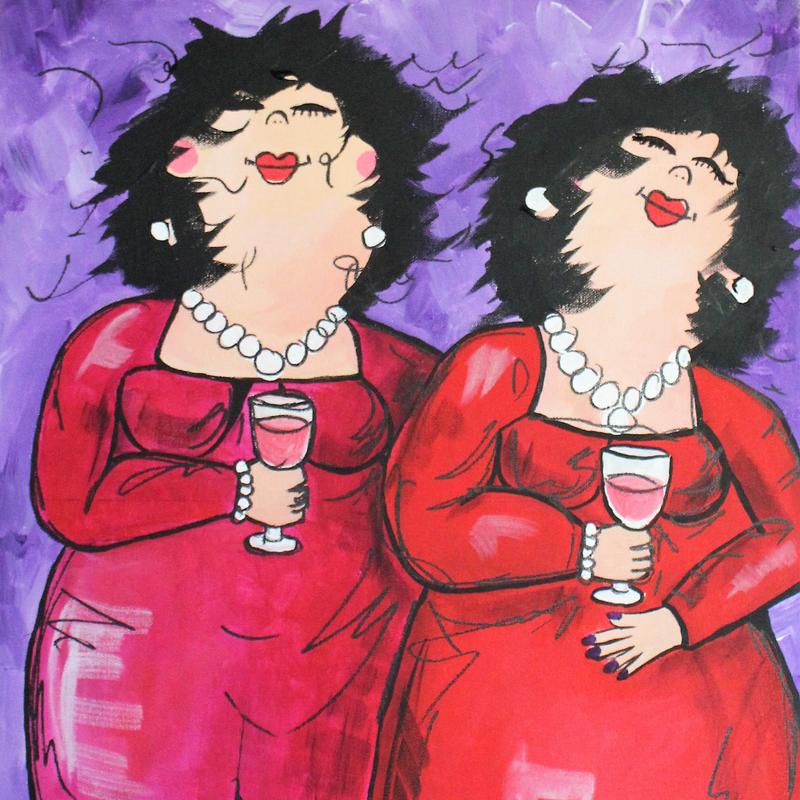 Dikke dames schilderen — foto 10
