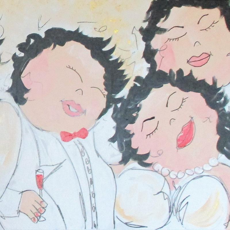 Dikke dames schilderen — foto 12