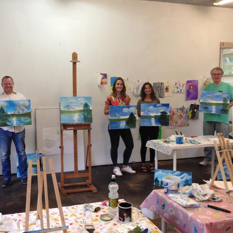 Bob ross schilderen in eindhoven