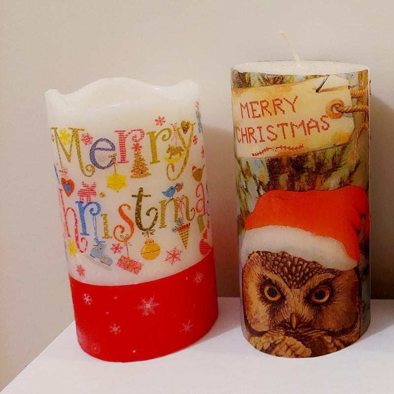 Kaars versieren voor kerst — foto 3